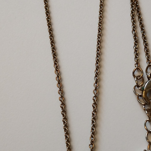 Multi Charm Nature Theme Gold Tone Chain Necklace - Tarnished - Picture 5 of 10